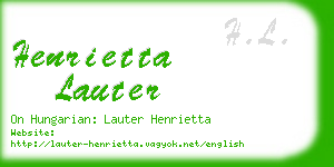 henrietta lauter business card